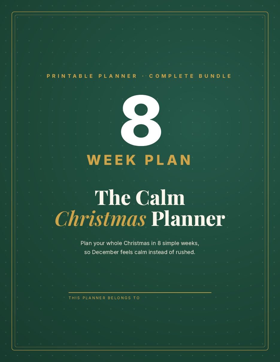 Inside cover of the planner with a space for the owner's name